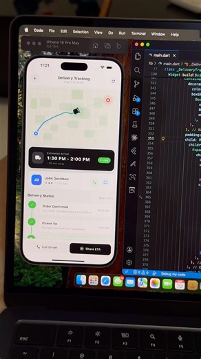 Delivery Tracking UI Animation 🚚 📦 #flutter #shorts