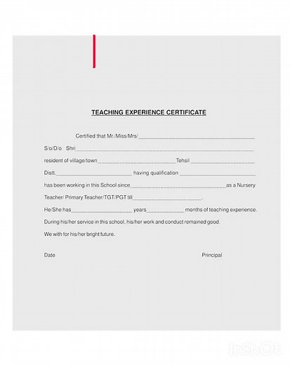 Teacher experience certificate form2025. TGT,PGT,How to write an application.