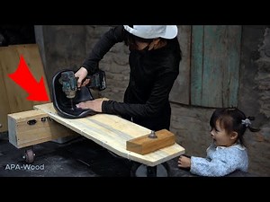 I Built a Wooden Train from Wood and Old Wheels