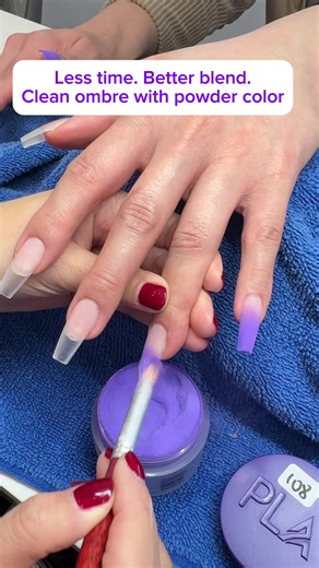 Mastering Clean Ombre Nails with Powder Color