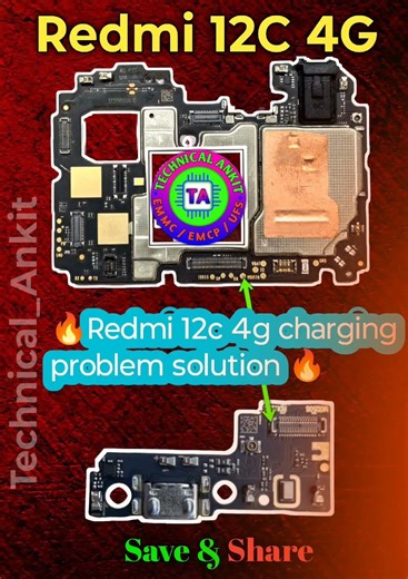 Redmi 12C 4G Charging Problem Fix | Jumper Solution | Easy Jumper Trick 100% Working 🔥