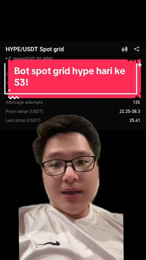 Bot spot grid hype punya Bitget hari ke 53! #bitcoin #crypto