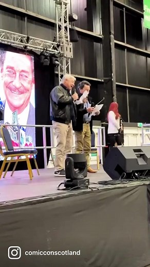 Megafans, unite! #transformers script read-through with #petercullen and #frankwelker today!! 🦾🤯 | Comic Con Scotland