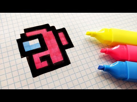 Handmade Pixel Art - How to draw an Among US #pixelart