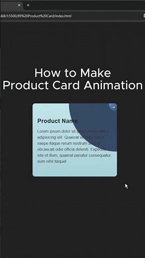 Creative Product Card Hover Animation | HTML & CSS Tutorial