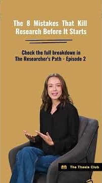 The 8 mistakes that kill research before it starts