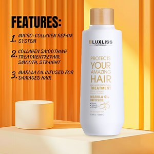 [Hot Item] Luxliss Marula Oil Collagen Hair Treatment Private Lebel Salon Hair Smoothing Cream