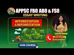 🎯Afforestation // Reforestation programmes & schemes || Essay writing || APPSC FBO | ABO ||🎯