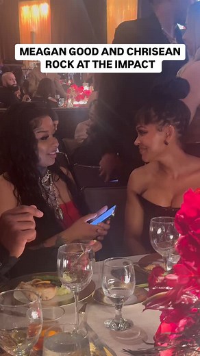 Meagan Good and Chrisean Rock at the Hollywood Unlocked Impact Awards! 🏆 📸 @anicaribbean | Big Boy
