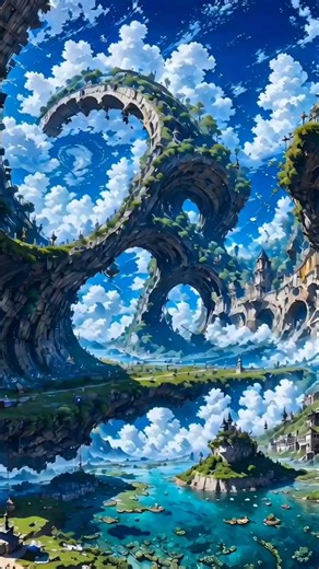 Living Sky Kingdom | Ultra Detailed Anime Fantasy World (4K Cinematic)