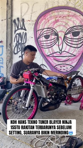 KOH HANS TEKNO TUNER BLAYER NINJA 155TU SEBELUM SETTING, SUARANYA BIKIN MERINDING🥶 #teknotuner #ggr