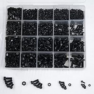 1640pcs Metric Screw Assortment M3 M4 M5 M6 Bolts and Nuts Kit Socket Head Cap Screws 12.9 Grade
