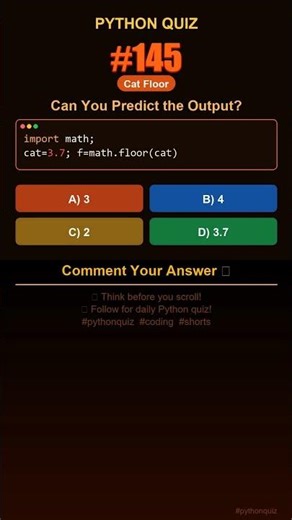 Python Quiz #145 — Can You Predict the Output? #shorts #python