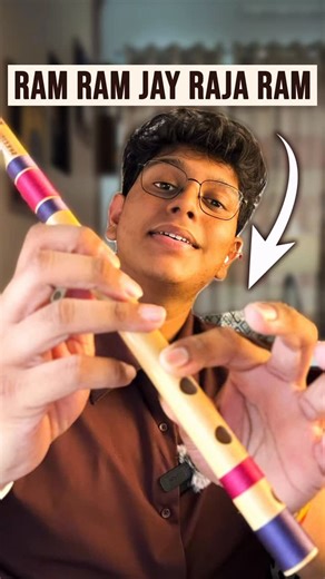 Shreyan Chavan | Flute music🪈 on Instagram: "Flute Tutorial- Rak ram jay raja ram🪈 Ram dhun notes notation lesson"