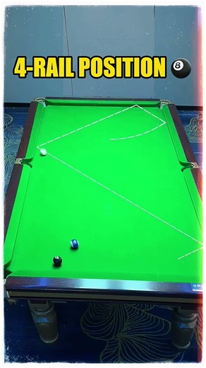 4 Rails to Perfect Shape! 🎱🔥 #billiards #pool1 #snooker