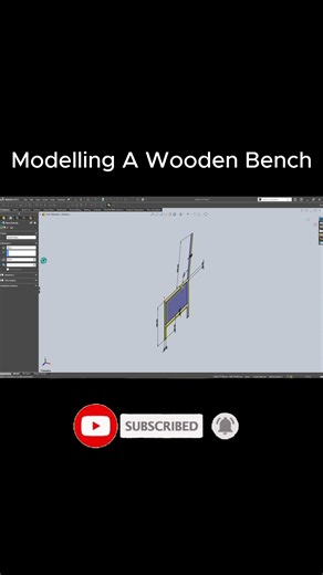 Modelling a Wooden Bench in SolidWorks | Time-lapse | #shorts
