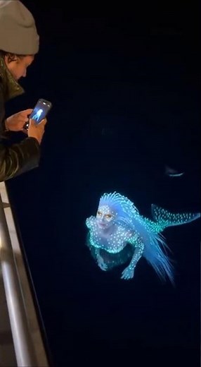 DEEP SEA MYSTERY: Fisherman Films Bioluminescent Being!