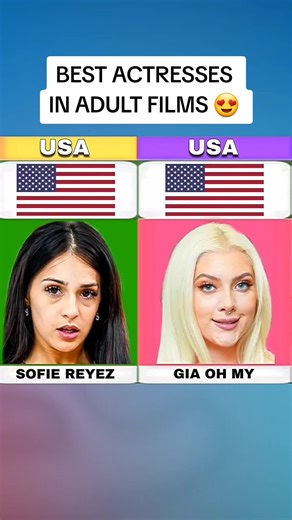 Here's a selection of the best actresses in adult films 😍 #bestactresses #actresses #toplist #adult #celebrities