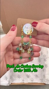 DIY Custom Earrings 💚✨Order Packing #handmadejewelry #jewelrymaking