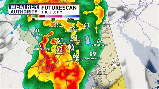 Mild temperatures and rain in Maryland as spring begins