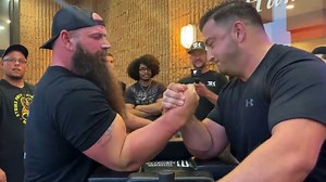 ArmWrestling Champion goes to popular gyros restaurant for free food only to find out he has to armwrestle the ENTIRE New Jersey team first... AND WIN! #armwrestling #michaeltodd #foodchallenge | Monster Michael Todd