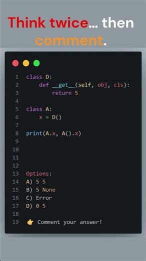 This Python __get__ Behavior Is Way More Confusing Than It Looks 😳 #coding #correctcoding #quiz