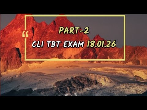 Chief loco inspector TBT EXAM 18.01.26