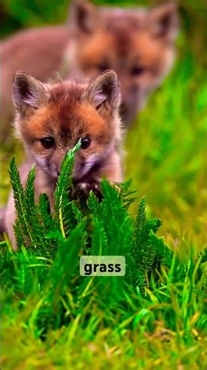 Young foxes playing