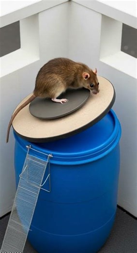 LOL Mice curiosity leads to trap no way to escape the clever device #mice #trap #funny