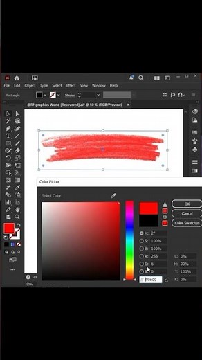 Adobe Illustrator 2026 - Tip to change color of PNG #rfgraphicsworld