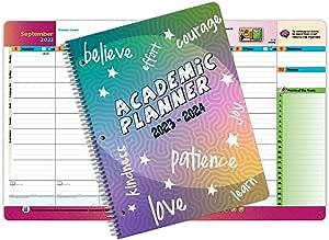 Dated Elementary Student Planner 2023-2024 Academic School Year, Large (8.5" by 11") Matrix Style Datebook with Classic Elementary Matrix Cover