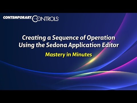 How to Create a Lighting Control Sequence Using the Sedona Application