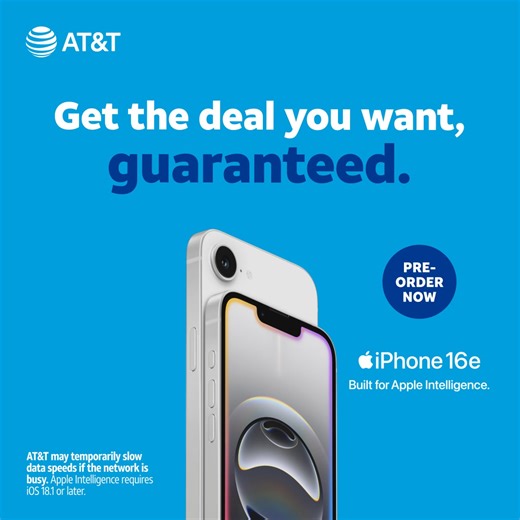 2.2K views · 80 reactions | Be among the first to get this deal. Pre-order the new iPhone 16e and get your choice of any unlimited plan. | AT&T | Facebook