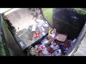 Garbage Truck GoPro: Heil Half-Pack Hopper Action on Recycle