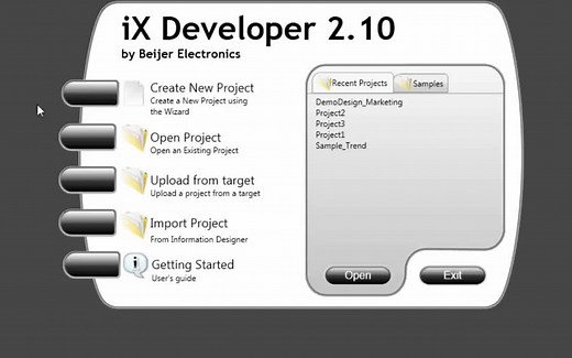 iX Developer使用教程, 北尔触摸屏
