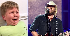 Little Boy Cries While Singing "Should've Been A Cowboy" After Learning Toby Keith Died