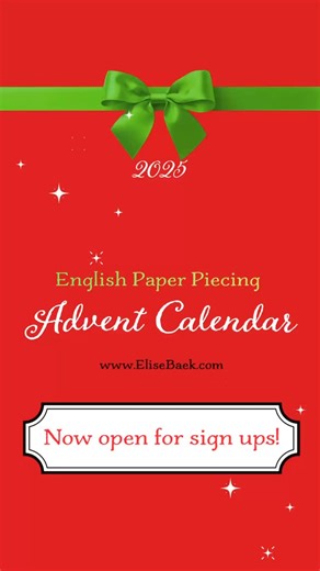 9 days until the first day of the EPP Advent Calendar! It’s going to be so much fun and if you love Advent Calendars and EPP then this is for you! 🥳 Comment EPPADVENT for the link to sign up! #englishpaperpiecing #englishpaperpiecingmademodern #eppadvent #epp #englishpaperpiecingmademodern #slowstitching #patchwork #quilting | Elise Baek