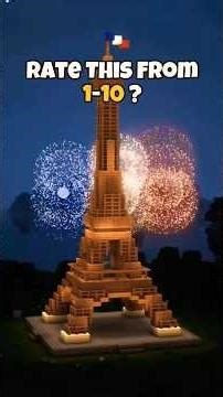 Minecraft's Smallest Eiffel Tower 🥐 #minecraft