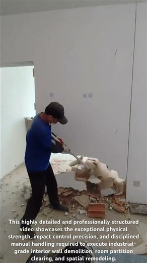 🧱🔨 Heavy Wall Demolition: Professional Sledgehammer Breaker Hacks #shorts