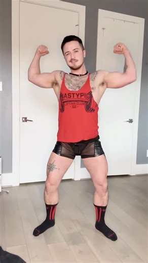 Nasty Pig on Instagram: "@abernasty is the fire dancing Texan leather daddy of our dreams. Check him out as he shows off in all his favorite Nasty Pig gear from the FW25 season 👅🐷"