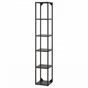 ENHET high fr w shelves, anthracite, 30x30x180 cm  - IKEA Norway