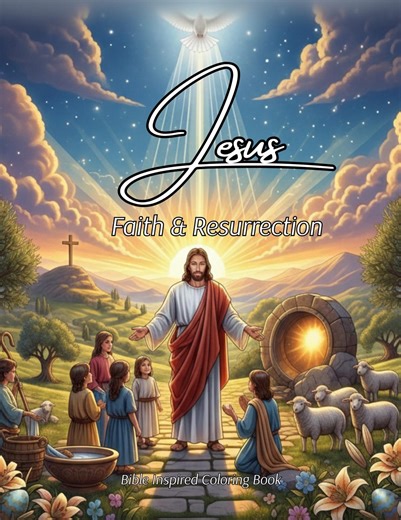 Jesus Faith and Resurrection Coloring Book • Bible Inspired Christian Coloring Pages • PDF Download - Etsy