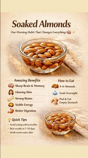 The Benefits of Soaked Almonds #almonds #soakedalmonds