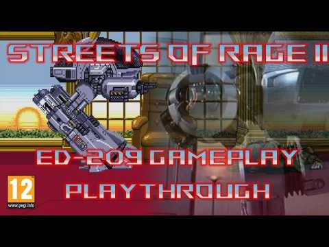 Streets of Rage II ED-209 Gameplay Playthrough