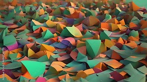 Geometric shapes and patterns shifting and transforming to represent the confusion and disorientation of ADHD. minimal 2d animation Psychology art concept