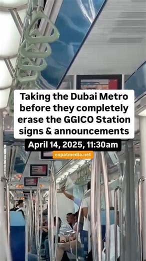 Dubai's GGICO Metro Station is officially renamed as Al Garhoud Metro Station effective April 14, 2025. However, signages and automated announcements on this day have yet to reflect the name change. #expatmedia #dubaimetro #rta #dubai #ggico #algarhoud #lifeindubai | Expat Media
