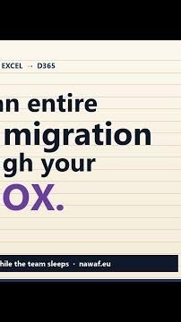 Forward a spreadsheet, the ERP migration runs itself #shorts