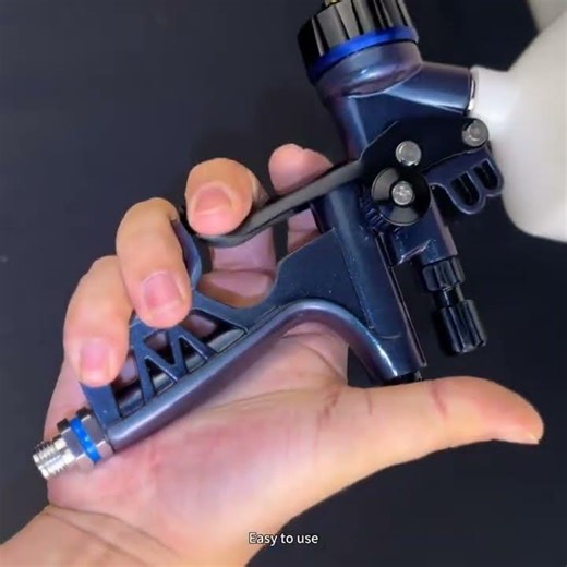 HVLP spray gun, 1.3mm nozzle, automotive painting tool, blue.
