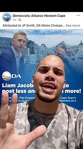 AAAAACTUALLY Here’s a deeper look at the DA’s tactics. Pay to play won’t win in South African politics. We’re tired of that. So while the DA talks to us as if we’re numbers on a spreadsheet, we’ll continue to be on the ground with real solutions for the very real problems we all face! Cape Town will be for ALL of us. Not just for some of us! Grond toe!💚 | Liam Jacobs