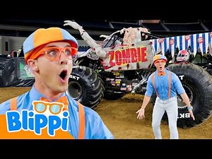 Monster Jam Truck! 🛻 Blippi Vehicles | Learning Videos for Kids